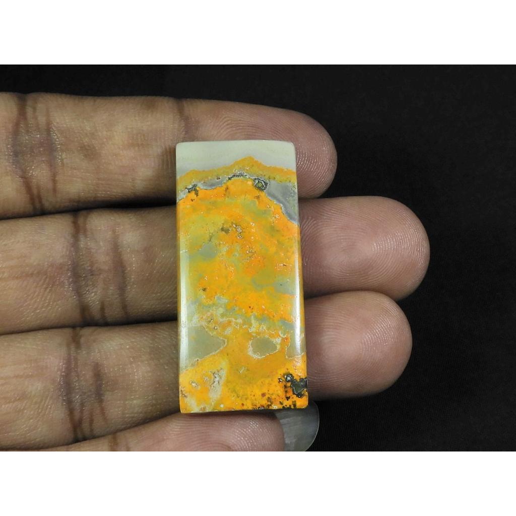 19X42X05MM Natural Bumble Bee Jasper Octagon Cabochon Loose Gemstone 52Cts. D-109