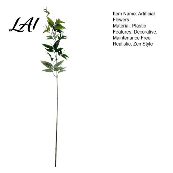 Artificial Plant Stems for Zen Styling Bamboo Tree Branches Long Faux Greenery Plants Leaves Elegant Style Soft Decoration Stems Branches