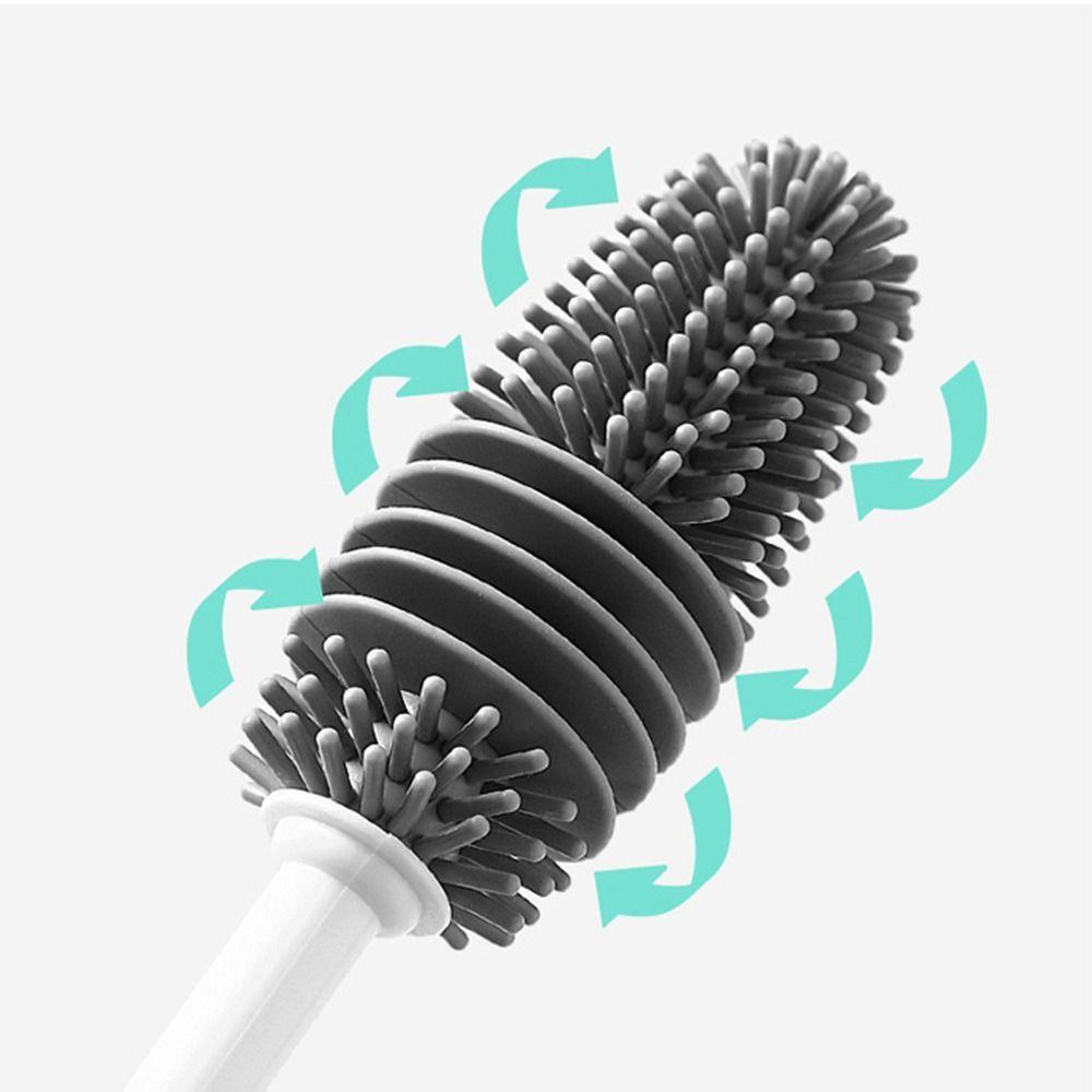 Multi-function Long Handle Scrubber Milk Bottle Brush Cup Scrubber Cleaning Tool Glass Cleaner