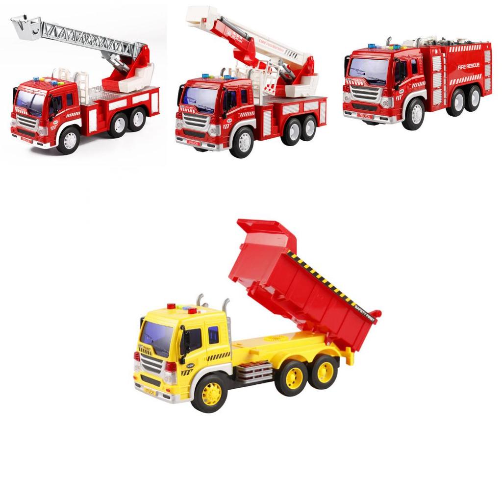 Fire Rescue 1:16 Scale Inertia Toy With Flashing Lights And Sound For Kids