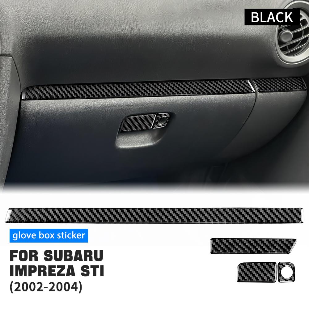 Real Soft Carbon Fiber Sticker For Subaru Impreza STI 2002 2003 2004 Car Interior Accessories Central Control Multimedia Panel