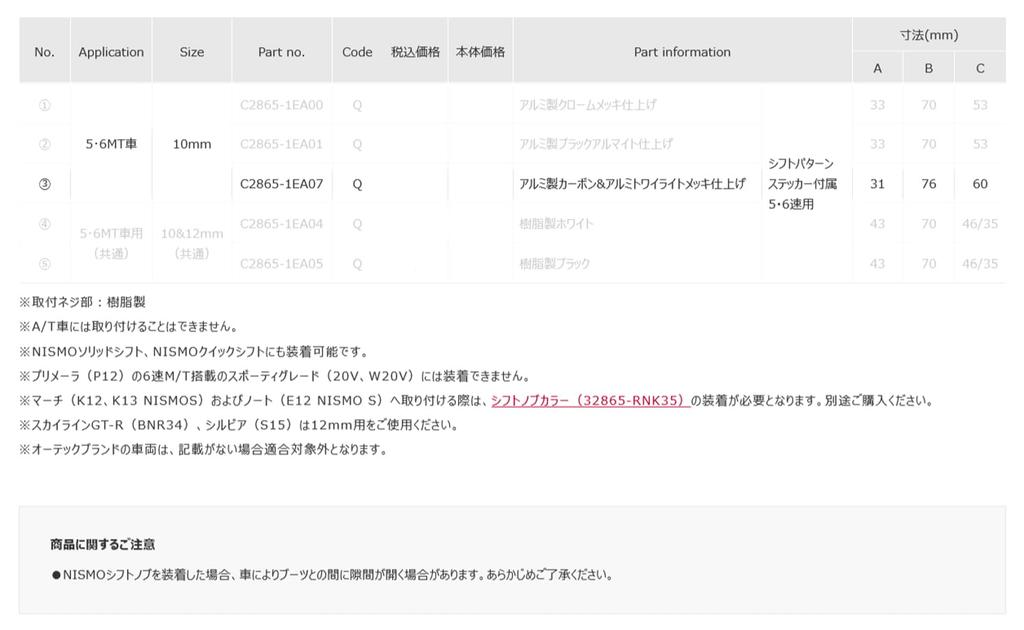 Nismo Shift Knob with Carbon Fiber and Twilight Aluminum 10mm manual transmission [Aluminum Plating] (for 5-speed/6-speed vehicles) C2865-1EA07
