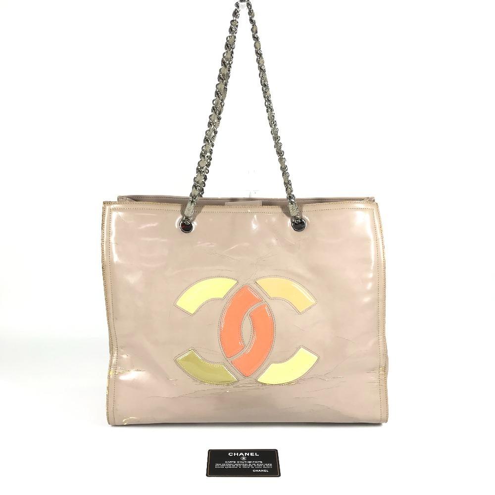 Chanel Lipstick CC CC Mark Logo Double Chain Shoulder Bag Tote Bag