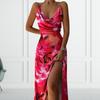 Women Dress Breathable Big Hem Sling Summer Comfortable To Wear Long Dress Holiday Clothing