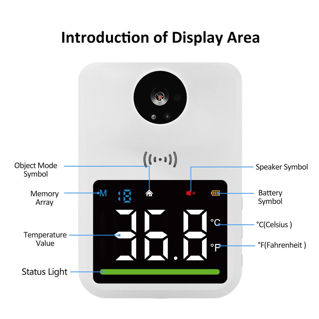 Infrared Thermometer Non Contact Temperature Gun Winter Thermometer HD Display Screen 50 Data Storages  Celsius