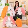 Creative Children's Bunny Doll-transforming Plush Toy With Carrot And Strawberry Options