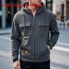 American Style Hoodie With Zipper Pockets For Casual Men Spring Autumn Wear