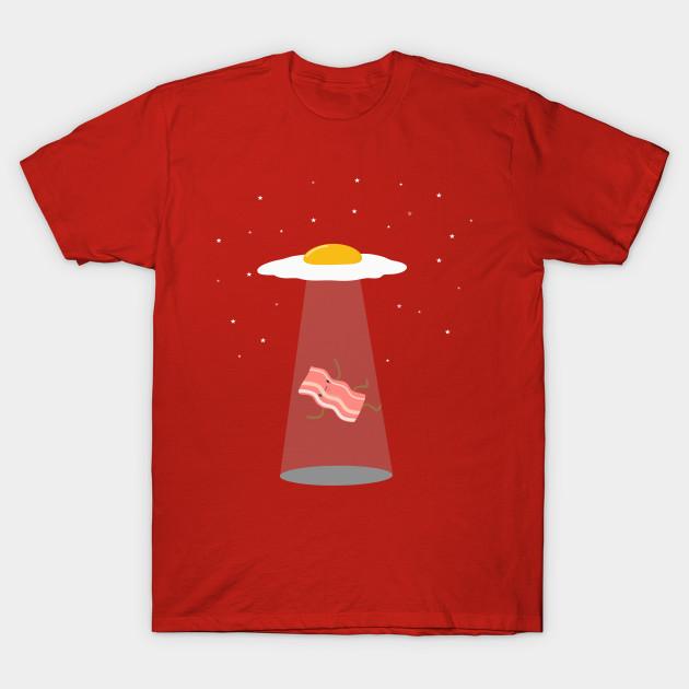 Unisex Fashion TShirt Cool Bacon And Eggs Ufo Print TShirt Plus Size S-5XL T-Shirt 100%Cotton Tops O Neck Short Sleeve Tees