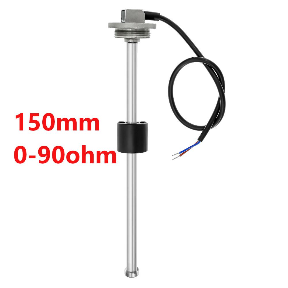 Customized Marine Boat Gauge 52MM Fuel Level Gauge 0-90 Ohm With Red LED For A3 A5 Liquid Level Sensor 150 200 225 250 275 500mm