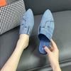 Fashion Women Slippers Comfortable Versatile Slippers Women Denim Round Toe Flat 2025 New Beach Sandals Slides Women Zapatos De Mujer