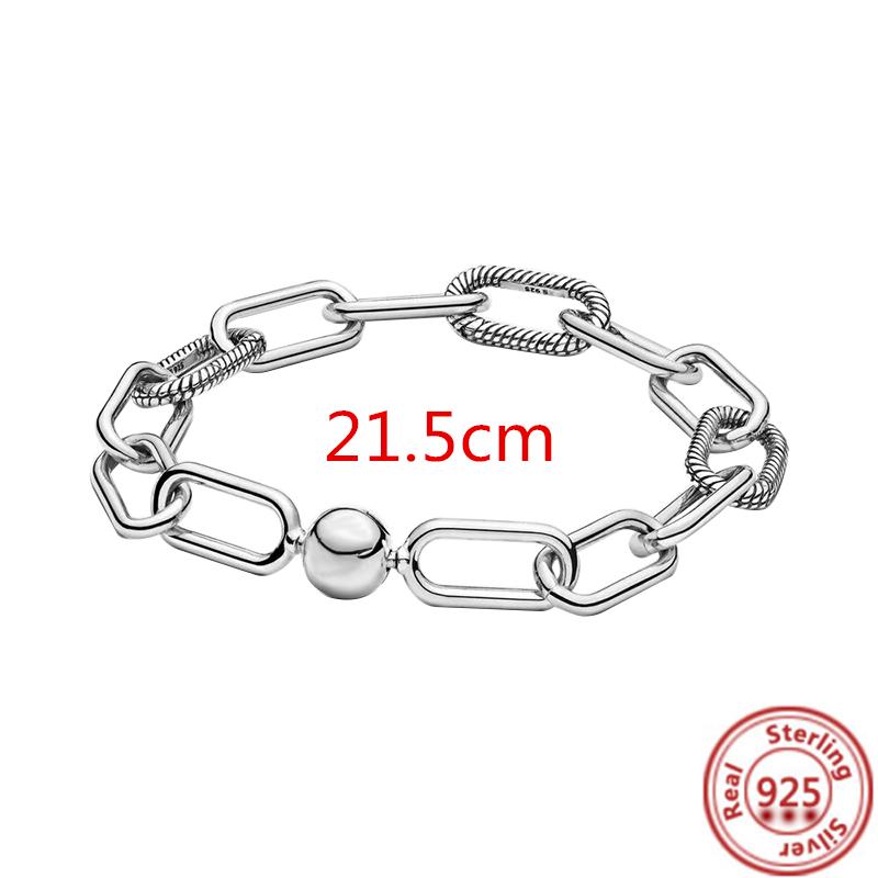 Me Ring S925 Sterling Silber Perle Runder Verbinder Charm Doppelarmreif Passend für Original Me Gliederkette Armband Schmuck