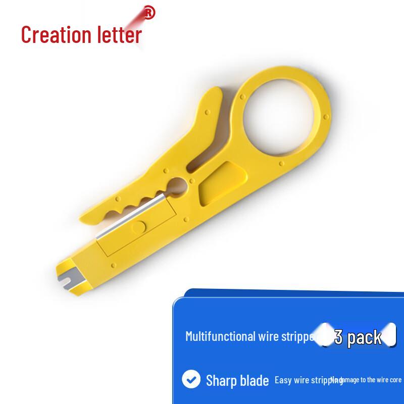 Mini Network Cable Punch Down & Stripper (3-Pack)