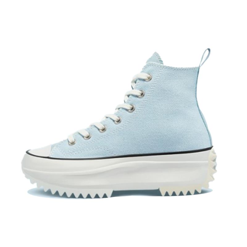 

Converse Run Star Hike Woven Classic High-Top Canvas Shoes Unisex Grey Blue 44.5