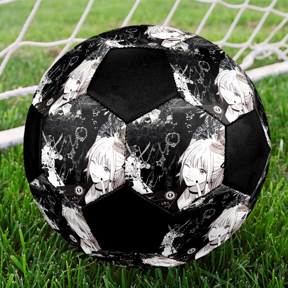 Soccer Ball Colorful Machine Stitched PVC Size 5 Team Training Competition Ready Durable High-Bounce Cool Sports Gift