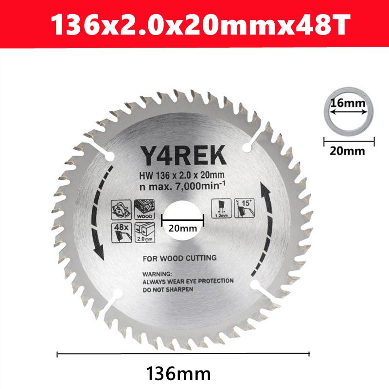 

TCT 136mm woodworking circular saw blade with 48 teeth, hard alloy saw blade used for cutting wood