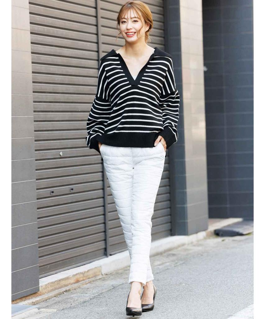 Milliandeni Gepolsterte Warme Damenhose Größe M, Stretch, Off-White,