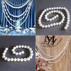 Large Faux Pearl Garland for Wedding Backdrop DIY Elegant Beaded Wall Hanging with Crystal Ball Pendants Boho Wedding Arch Decor