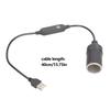 USB 5V To 5/9/12V Power Converters Cable With Car Socket Connectivity For Electronic Devices Like DashCam And Fan