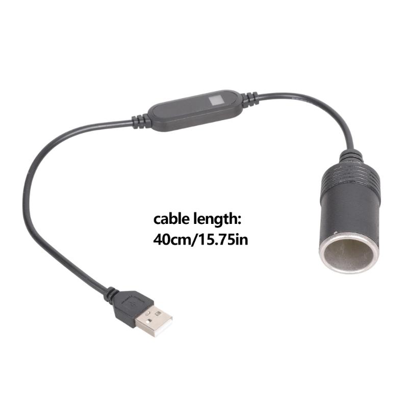 USB 5V To 5/9/12V Power Converters Cable With Car Socket Connectivity For Electronic Devices Like DashCam And Fan
