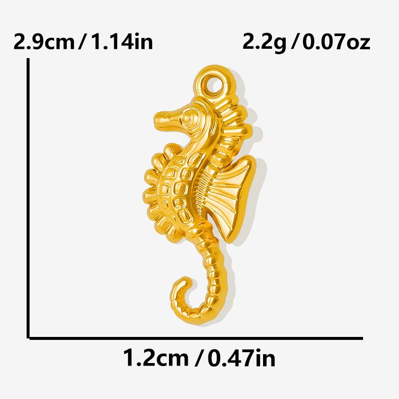 6pcs/Lot Stainless Steel Ocean Animal Charms For Jewelry Making Earring Necklace Starfish Coral Seahorse Pendant DIY Accessories