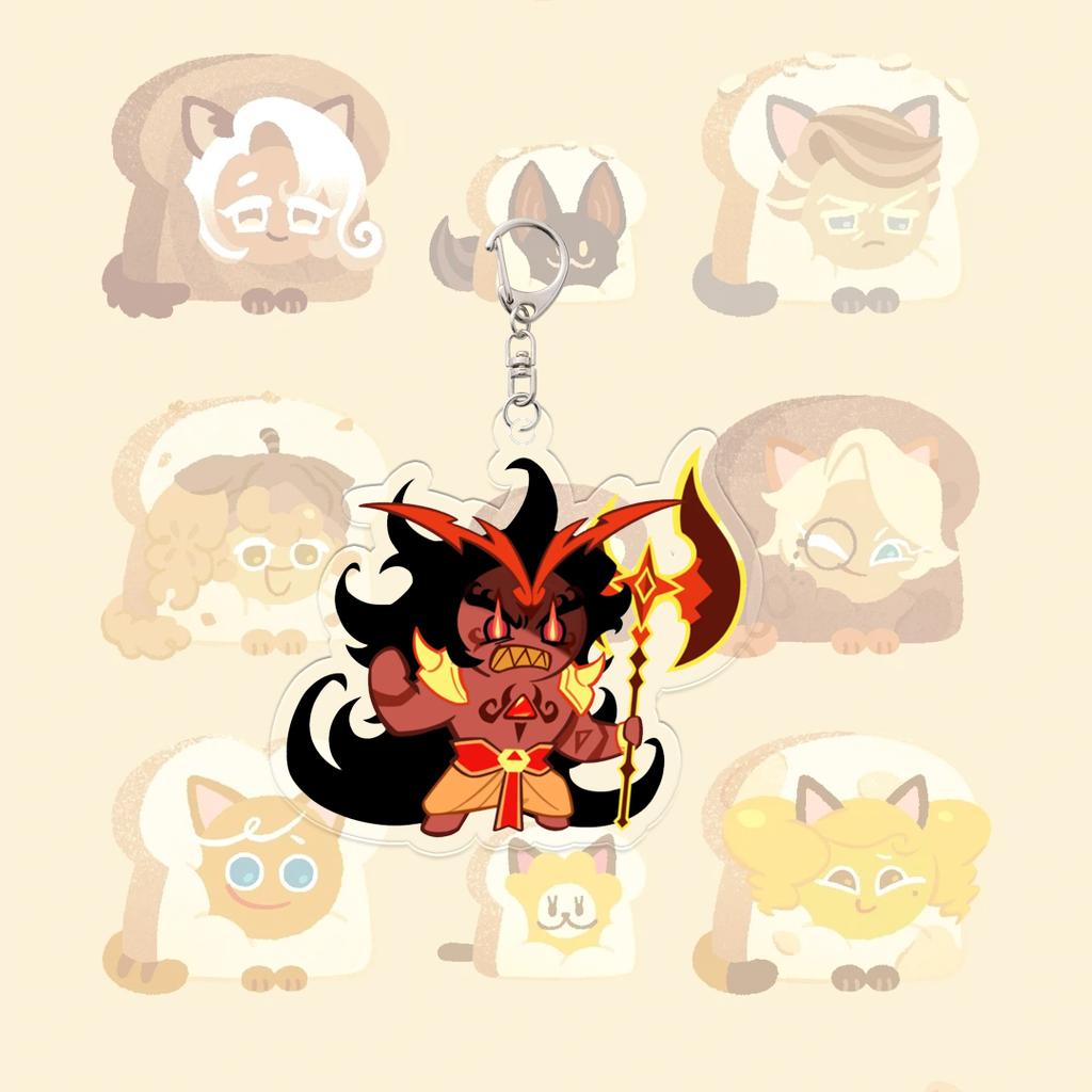 Cookie Run Kingdom Dekoracyjny Wisiorek Kawaii Figurka z Gry Student Kreskówkowy Breloczek Kratka Letni Wersja Q Dziewczyna Anime Prezent Festiwalowy