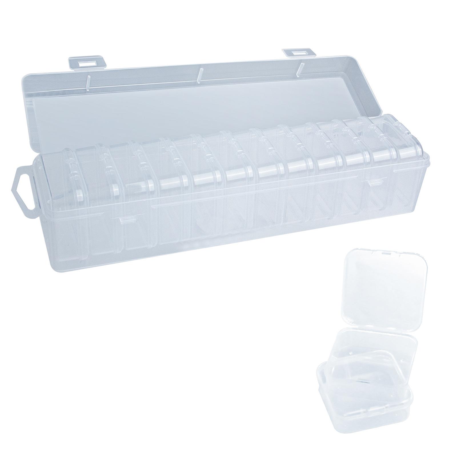 Bead Storage Organizer with 12/24 Small Container Case Portable Bead Organizer for Art DIY Jewelry Fishing Tackle Crafts Storing