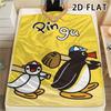 1 Pezzo Coperta in Flanella con Stampa PINGU, Alta Qualità, Confortevole per Tutte le Stagioni, Decorazione per la Casa, Calore e Comfort, Perfetta per Regali di Natale