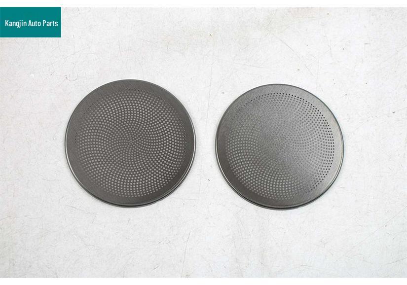 Black Titanium Stainless Steel Speaker Cover for Dongfeng Yipai M8 - Front Panel & Middle Triangle Interior Modification