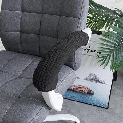 1 Pair Universal Solid Color Elastic Zip Armrest Covers Polyester Armrest Computer Chair Covers For Office Computer Chair