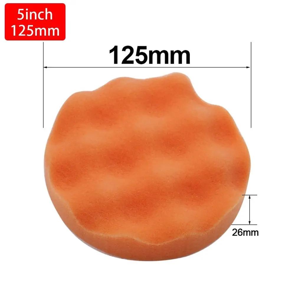 1Pcs Sponge Buffing Foam Sponge Polishing Pad Removes Scratches Polisher Drill Wheel Adapter Car Polishing Disc Flat Wavy