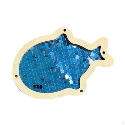 Busy Board DIY Part Accessories Fish Sequin Wooden Teaching Aids Fine Motor Skill for