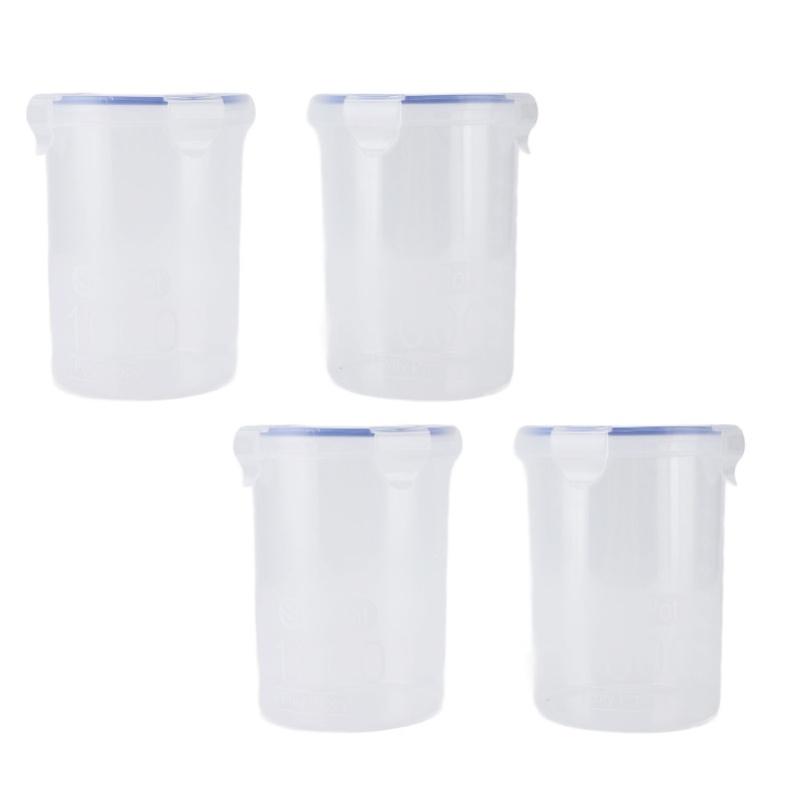 Paint Container Set 1000ml Airtight Transparent Paint Storage Cup With Mixing Ball Paint Brush For Repainting Leftover Paint