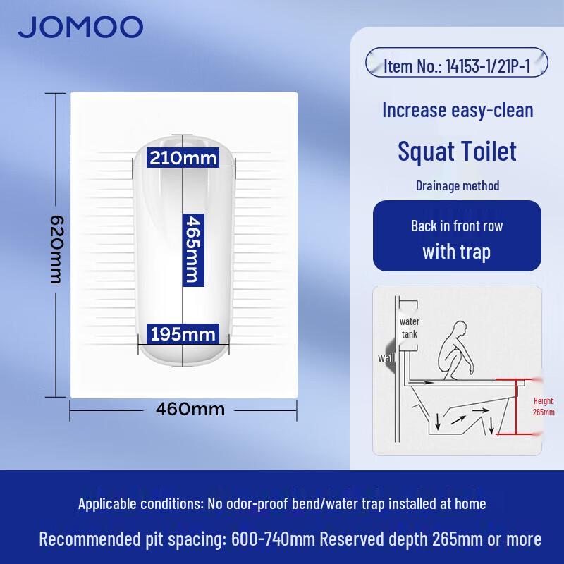 Jomoo Dual-Flush Anti-Stain Squat Toilet