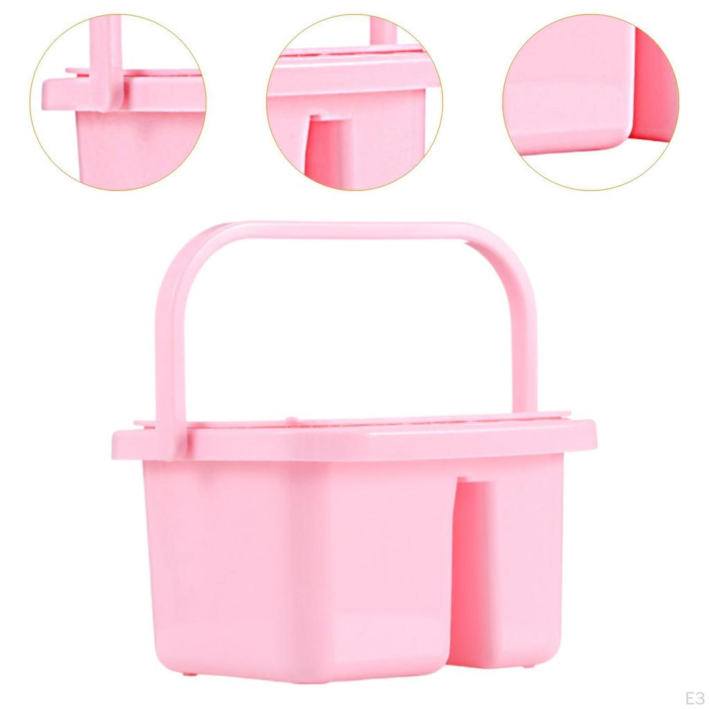 Brush Cleaner, Cleaning Pot, Portable And Multipurpose with Hole for Holder Dipping
