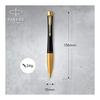 PARKER Urban Ballpoint Pen, Matte Black GT, Medium Point, Oil-Based Ink, Gift Boxed, Authentic Product S0735820