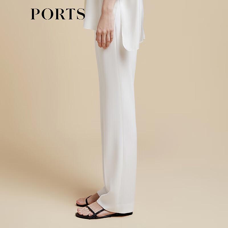 PORTS Women's Solid Straight-Leg Commuter Trousers