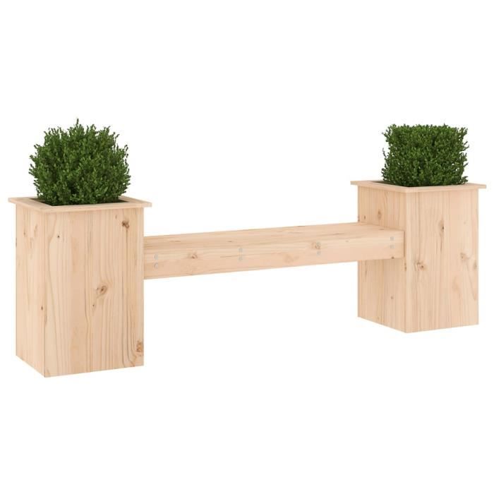 VidaXL Banc avec jardinières 184,5x39,5x56,5 cm bois massif de pin 825170
