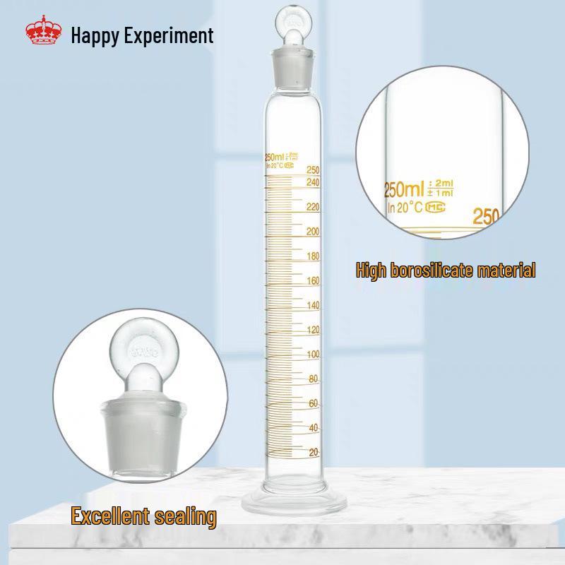 Laboratory Glass Graduated Cylinders: 5ml, 10ml, 25ml, 50ml, 100ml, 250ml, 500ml, 1000ml, 2000ml