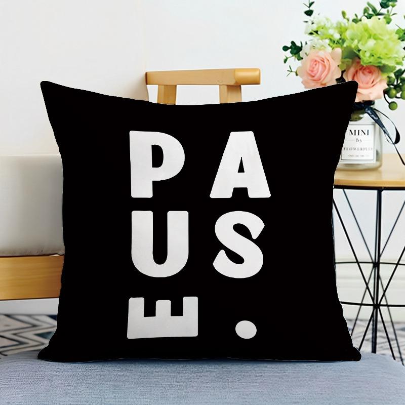 Black And White Ins Style Printed Decorative Pillowcase Bedroom Living Room Square Cushion Pillowcase