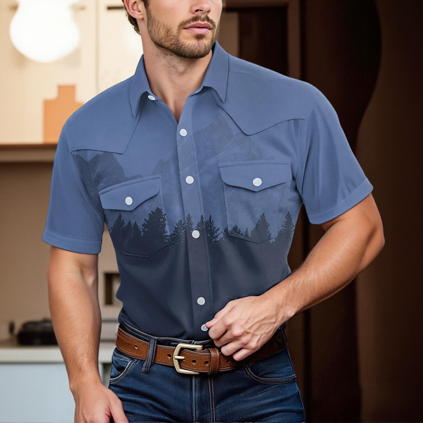 

Мужской модный топ кэжуал с короткими рукавами, лацканами и длиной до плеч M