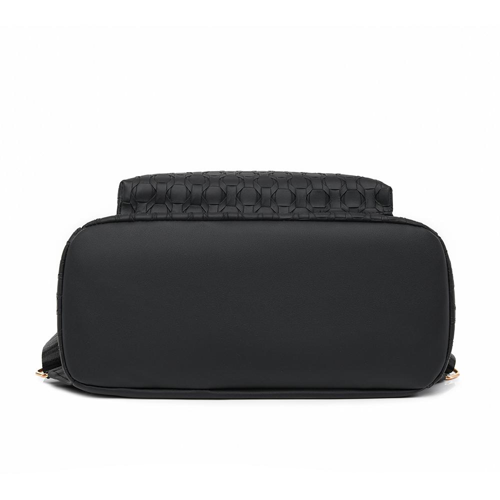 Mochila de Cuero Suave para Mujer Mochila de Gran Capacidad Bolso de Viaje de Color Sólido