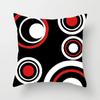 Black and Red Geometric Decorative Pillowcases Living Room Office Home Pillowcases Car Ornaments