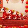 Cartoon Design Plush Goat Doll Soft Mascot Ornament Unisex Stuffed Sheep Animal Spring Festival