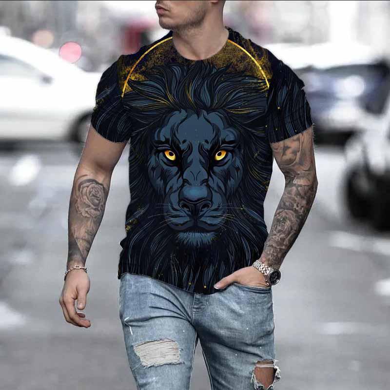 Tricou pentru bărbați, cu imprimeu 3D, cu animale, cu șoarece, la modă de vară, ocazional, sport în aer liber, fitness, cu gât rotund, cămașă cu mânecă scurtă pentru bărbați