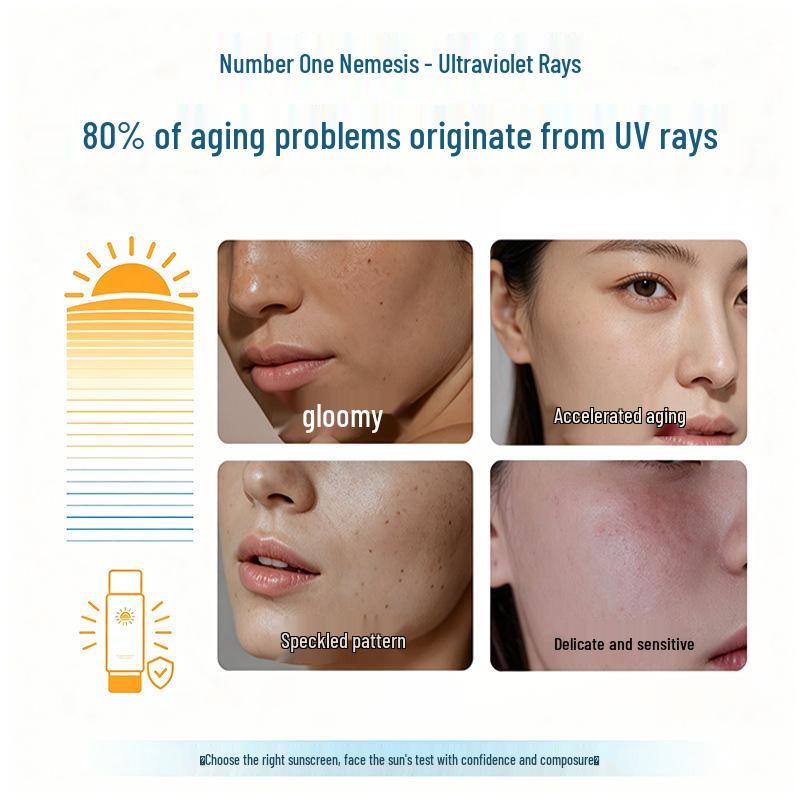SPF50 Whitening & Moisturizing Sunscreen: Lightweight, Refreshing, Durable Sun Protection with After-Sun Repair.