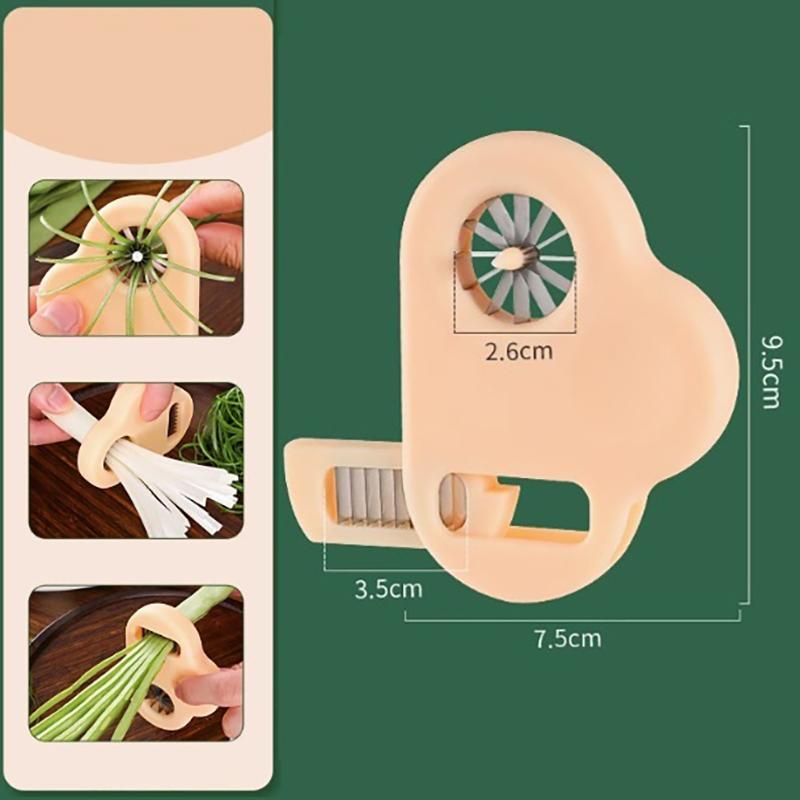 1 Pcs Onion Beans Easy Slicer Stainless Steel Plum Blossom Onion Cutter Ultra-Fine Onion Shredder Slicer Kitchen Tool Accessories