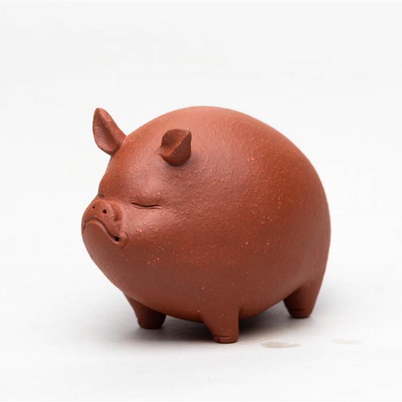 Tea Pet Purple Clay Tea Pet Little Pigs Chinese Crude Pottery Kung Fu Tea Set Home Decoration Tea Accessories