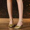 Fashion Women's Latin Dance Shoes Outdoor Rubber Sole 5.5cm Heel Salsa Soft Sole Dance Shoes