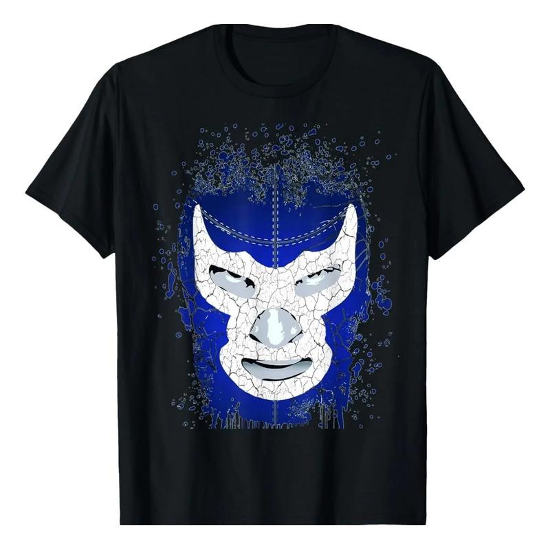 Camiseta Demon Blue De Luchador Mexicano Leyenda Azul De Luc S