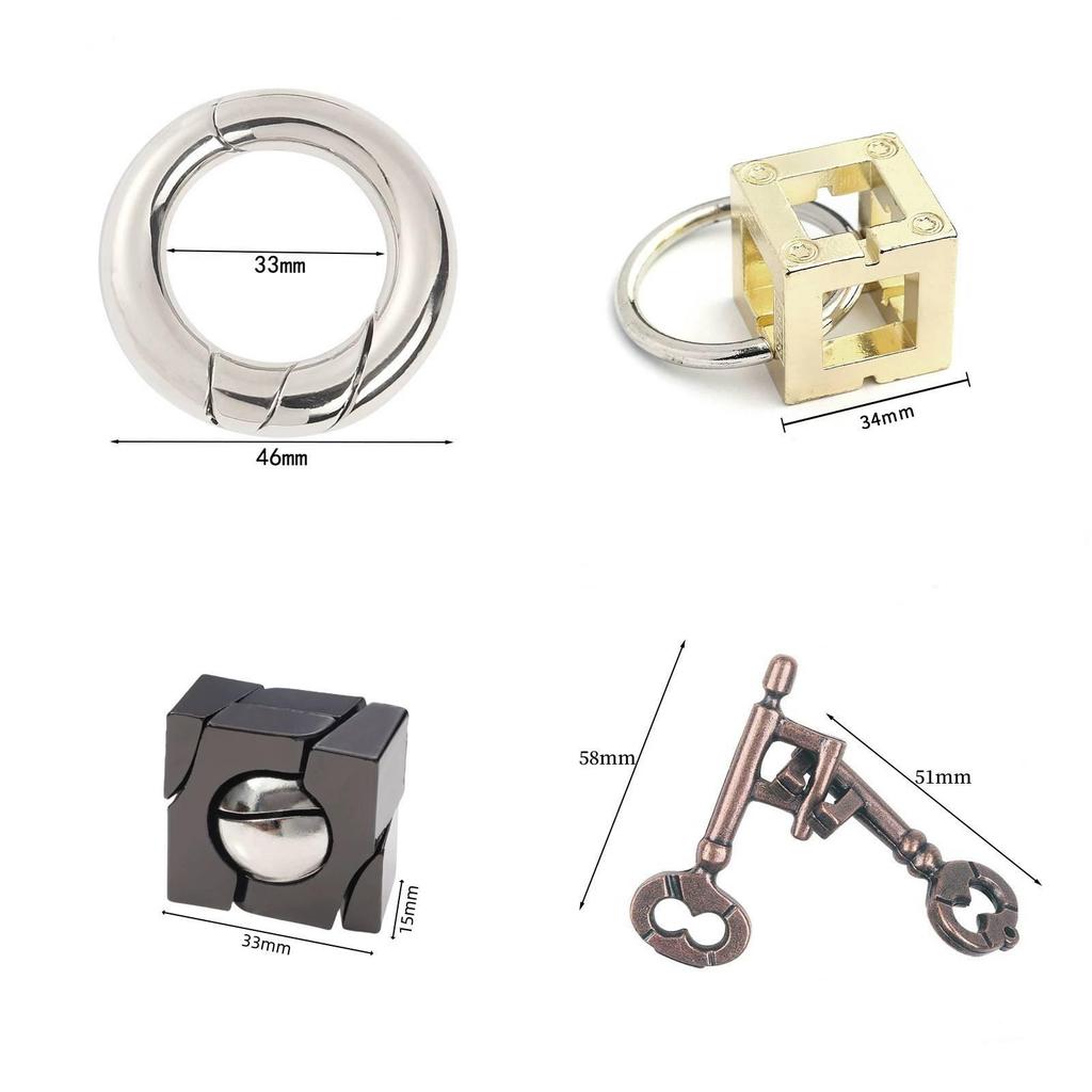 Luban Lock Metal Puzzle Brain Teaser For Kids And Adults Development